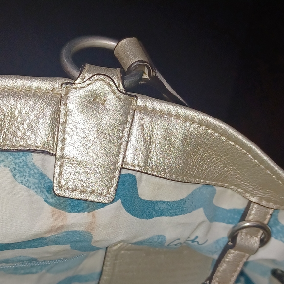 Coach Gold and Cream Tote Bag - Picture 4 of 12
